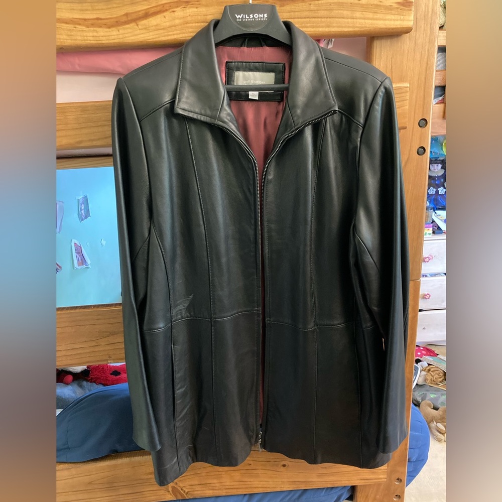 CROFT AND BARROW VTG LAMBSKIN LEATHER COAT WOMENS XL